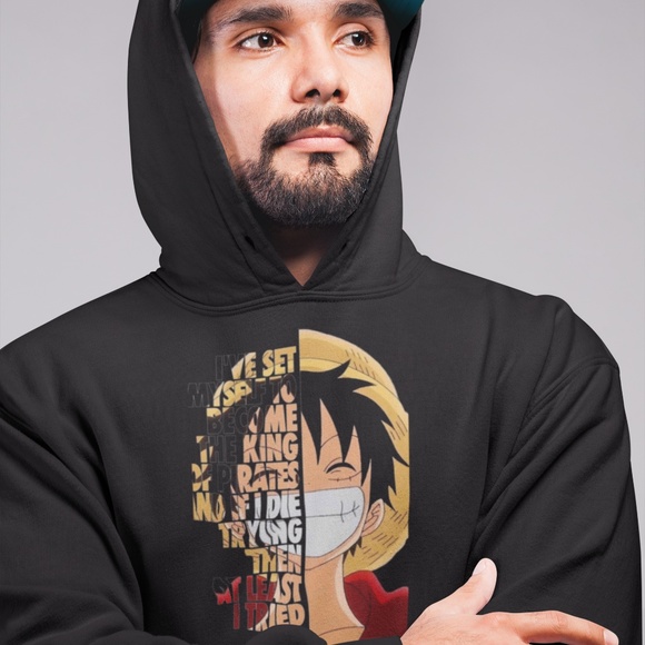 I'VE SEET MYSELF TO BECOME THE KING OF PIRATES:: UNISEX CUSTOM HOODIE - Picture 3 of 3